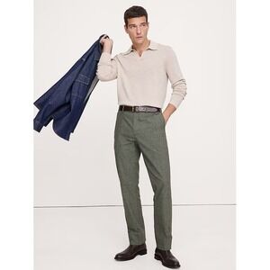 Banana Republic Slim Fit Dress Pants Men's 35x32 Gray Non-Iron NwoT Straight